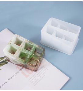New Large Flat Mouth Multi-Slot Lipstick Holder Storage Box Silicone DIY Handmade Drip Glue Display Stand Cream Queen