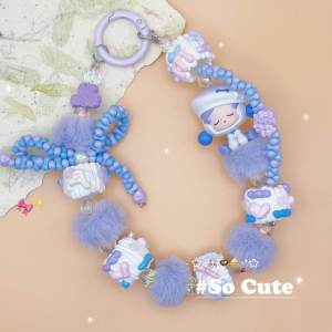 Cute Particle Mobile Phone Chain Teachers Day Gift Friends Bag Pendant Fashion Plaything Alloy Copper Crystal Acrylic