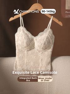 CHANGQIANGSHI | Breathable Lacy Tank Top With Pad Anti-Drop Bras