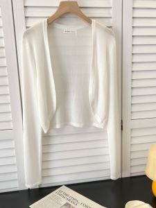 CHOEFULYN | Summer Lightweight Short Sleeve Sun Protection Knit Open Cardigan