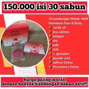 Hermione Face & Body Soap Brightening Sabun Collagen Glutathion Kefir Saffron Minyak Bulus