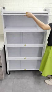 Gap Storage Cabinet Storage Kitchen With Wheel Plastic Storage Cabinet Drawer Stainless steel