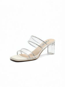 Belle | Transparent French Style High Heel Sandals