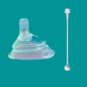 Hegen Silicone Nipple Adapter Centered Milk Bottle Accessories 123 Segments Y Hole Mimics Breastfeeding for Baby Feeding