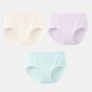 B&C.Room | กางเกงชั้นในทรงสามเหลี่ยมสำหรับผู้หญิงไซส์ใหญ่ ไม่มีรอยต่อ ทรงเอวกลาง กางเกงขาสั้นผ้าโมดอล กางเกงชั้นในแบบไร้ตะเข็บสำหรับผู้หญิง