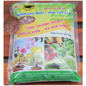 Phân bón Đầu Trâu BĐ-MK Npk 20-20-15 - Gói 1kg - Giúp cây trồng tăng trưởng khỏe mạnh và ra hoa nhiều.