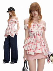 unifree | Áo Blouse Một Vai Dài Có Đai