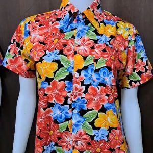 เสื้อเชิ้ตลายดอก 2024 ราคา 5,990 บาท, ชุดเงินเสื้อสงกรานต์ เสื้อเชิ้ตลายดอกไม้พื้นดำปี 2567 ลาย ลายสวยผ้า ดีใส่ สบาย