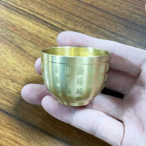 2Pcs Mini Feng Shui Treasure BowlChinese Brass Treasure BowlFeng Shui Ornament DecorChinese Fortune Money Bowl Brass Cornucopia Bowl