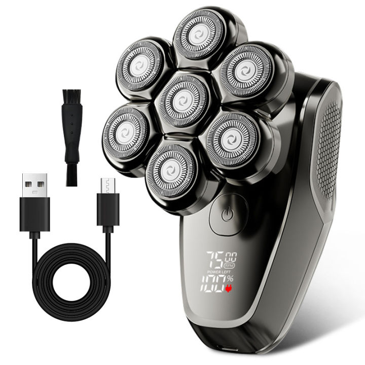 7D Head Shavers for Bald Men Detachable Head Shaver Dry Wet Bald Head ...