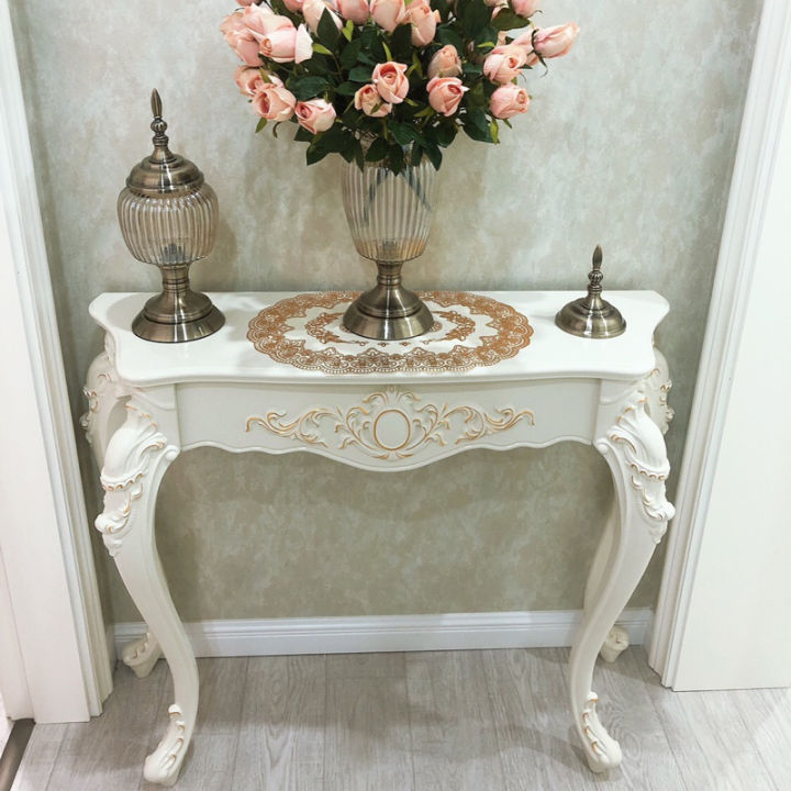 Elegant European Style Semi-Circular Hall Table Wall-Mounted Decorative ...