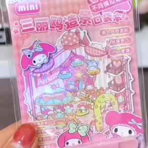 Sanrio | Bộ Dụng Cụ Làm Thủ Công Tranh Dán Mini Sanrio Kèm Nhíp Tạo Cảnh Quan Thu Nhỏ 3D Đồ Dùng Học Tập Giúp Giảm Căng Thẳng