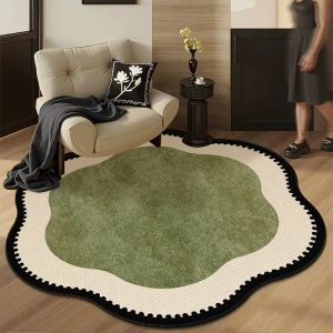 YIMING | Round Water-resistant Carpet for Girls French Vintage Style