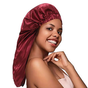 Long Sleeping Bonnet Women Solid Color Sleep Cap Satin Sleep Cap for Long Hair Braids Dreadlocks Curly Hair