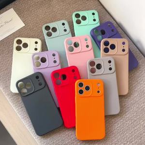 Ốp Điện Thoại Silicon Lỏng Nguyên Bản Cho iPhone 17/16/15/14/13 Pro Max Chống Sốc Mờ Mềm Mại Bảo Vệ Ống Kính Camera