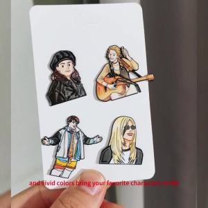 8pcs 90s Retro Urban Comedy Character Enamel Pins SetNostalgic Pop Culture Metal Lapel Brooches Gift for Vintage TV Fans