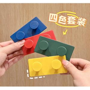 Creative Building Block Adhesive Wall Hook Key Holder No Punching Traceless Multi-Functional Hook Home Organization Tool