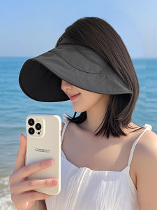 Womens Summer UV Protection Foldable Sun Hat Large Brim Outdoor Fashionable Egg Roll Sun Cap Casual Style UPF50+ Hat