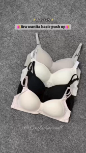 ONEFASHIONMALL BH Bra Motif Garis Lurus Push Up Style Senam Zumba Yoga Pakaian Dalam Wanita BR037