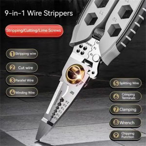 Electrician Pliers with Wire Stripper Cutter & Separator – Durable Sharp Tool for DIY Cable Repair Easy to Use 10-in-1 Design