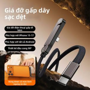 Giá Đỡ Điện Thoại Gập Được Dây Sạc Type-C