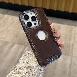 Leather Magnetic Phone Case for Apple 17 iPhone 15 pro Max New Model 14 High End Business Mens Phone Case 13 Simple Internet Famous Leather Shell 12 Full Cover Anti Fall Protective Case