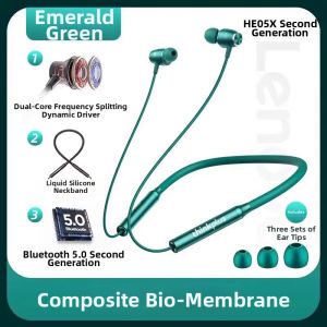 Lenovo | Wireless Bluetooth Neckband Headphones Long Battery