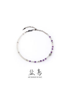 YANDAO | Layerable Versatile Purple Bamboo Crystal Choker Necklace