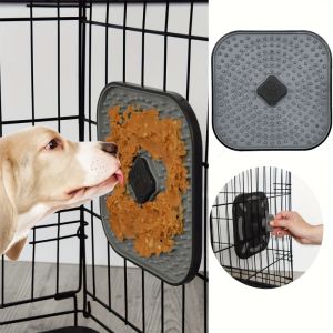 Multi-Function Training Dog Slow Feeder Lick Mat Crate Mountable Anxiety Relief Pad Non-Slip Pet Licking Mat for Dogs Cat
