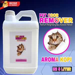 Farfrum AROMA KOPI | PENGHILANG BAU KOTORAN HEWAN | KUCING DOGGY SUGAR GLIDER | KELINCI | BAU PESING | BAU PUP | BAU KANDANG | PET ODOR REMOVER | ISI 5 LITER | Ramah Lingkungan