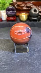 High-Quality Silk Agate 💯 Natural Red Agate with Thousand-Layer Patterns + Beautiful Agate Eyes 条纹玛瑙橙红色✅高品蚕丝玛瑙 💯天然红玛瑙 千层回纹+美丽玛瑙眼