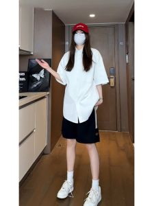 Cleanfit White Shirt Short Sleeve Mens Summer Thin Baggy Coat Trendy Handsome Ice Silk Half Sleeve Shirt