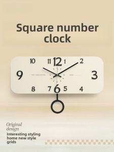 Mandelda European Style Quartz Wall Clock Kitchen Dining Room Living Room Decorative Hanging Clocks No Drilling Required