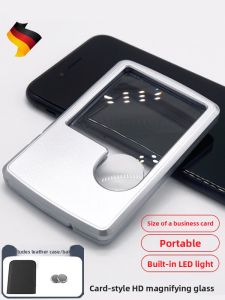 MONLEYTA | German Precision Handheld Portable Magnifying Glass High Definition Reading Lens 100 Times LED Multi-functional Elderly Reading Aid