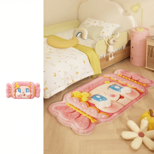 ZHIBAIJIA | Thảm Bên Cạnh Giường Hình Chó Dachshund Màu Hồng Dễ Thương