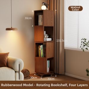DONGMU | Solid Wood Revolving Kids Corner Bookshelf