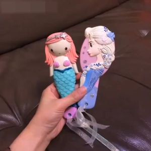 Gratis Semua - Sisir Rambut Premium Anak / Hair Comb Kids 3D Princess Putri / Sisir Bulat Anak / Sisir Rambut Anak Karakter Import