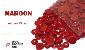 Kancing Snap Jepret Cetet Plastik 15mm Custom Merek Merk Nama Sendiri Isi 50 Pasang