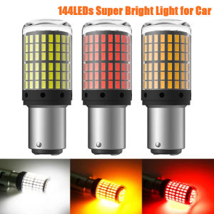 PENCL 1PC LED 144SMD Car Signal Brake Light Bulb 12V 1156 1157 T20 7440 WY21W 7443 BA15S BAU15S BAY15D PY21W Double Contact Turn Light Reverse Light Bulb P21W PY21W P21/5W W21W W21/5W