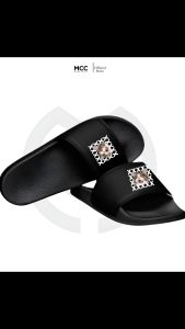 Z Fast - Sandal Slop Slip On Distro Casual Pria Wanita Dewasa KM.01 Black