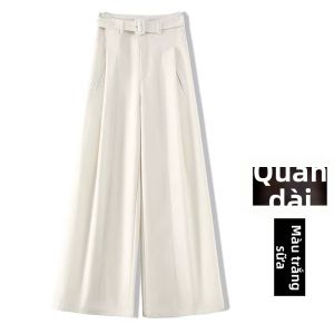 MEITESIJIAONU | Quần Dài Ống Rộng Cao Waist Mùa Hè