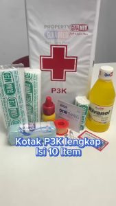 Kotak P3k Portable Lengkap + Isi 10 Item