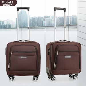 Universal Wheel Suitcase Fashionable Business Travel Luggage 18 Inch Check-In Bag Horizontal Style for Men And Women