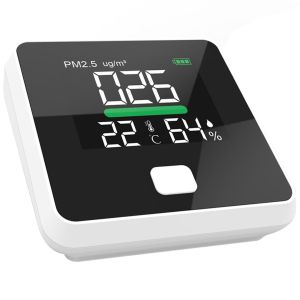Haptime Máy Dò PM2.5 Tại Nhà Màn Hình HD Với Màn Hình Theo Dõi Chất Lượng Không Khí Nhiệt Độ Và Độ Ẩm