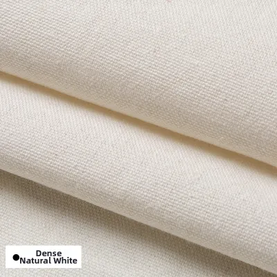 Thick White Cotton Linen Fabric for DIY Projects