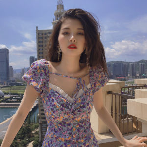 Soft & Stylish: The Ultimate Purple Floral Print Dress