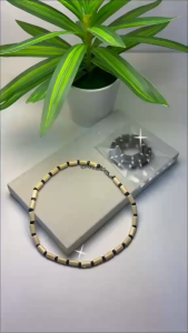 Simple Cylinder Wooden Choker Necklace Handmade