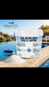 Neo Chlor Chlorine 60% SDIC Granular (JAPAN) 5KG | Pool Chlorine Shock Treatment | Water Disinfectant and Sanitizer