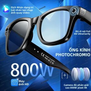 Kính Thông Minh 4K UHD AI Dịch Thuật Dành Cho Nam Nữ Tích Hợp Camera Thể Thao Ngoài Trời WiFi Chống Ánh Sáng Xanh Tương Thích Bluetooth Trợ Lý Giọng Nói
