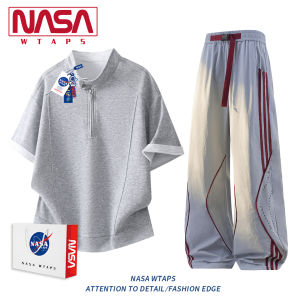 NASA WTAPS | Deconstructed Splicing Polo Shirt Collar Short Sleeve Loose Casual